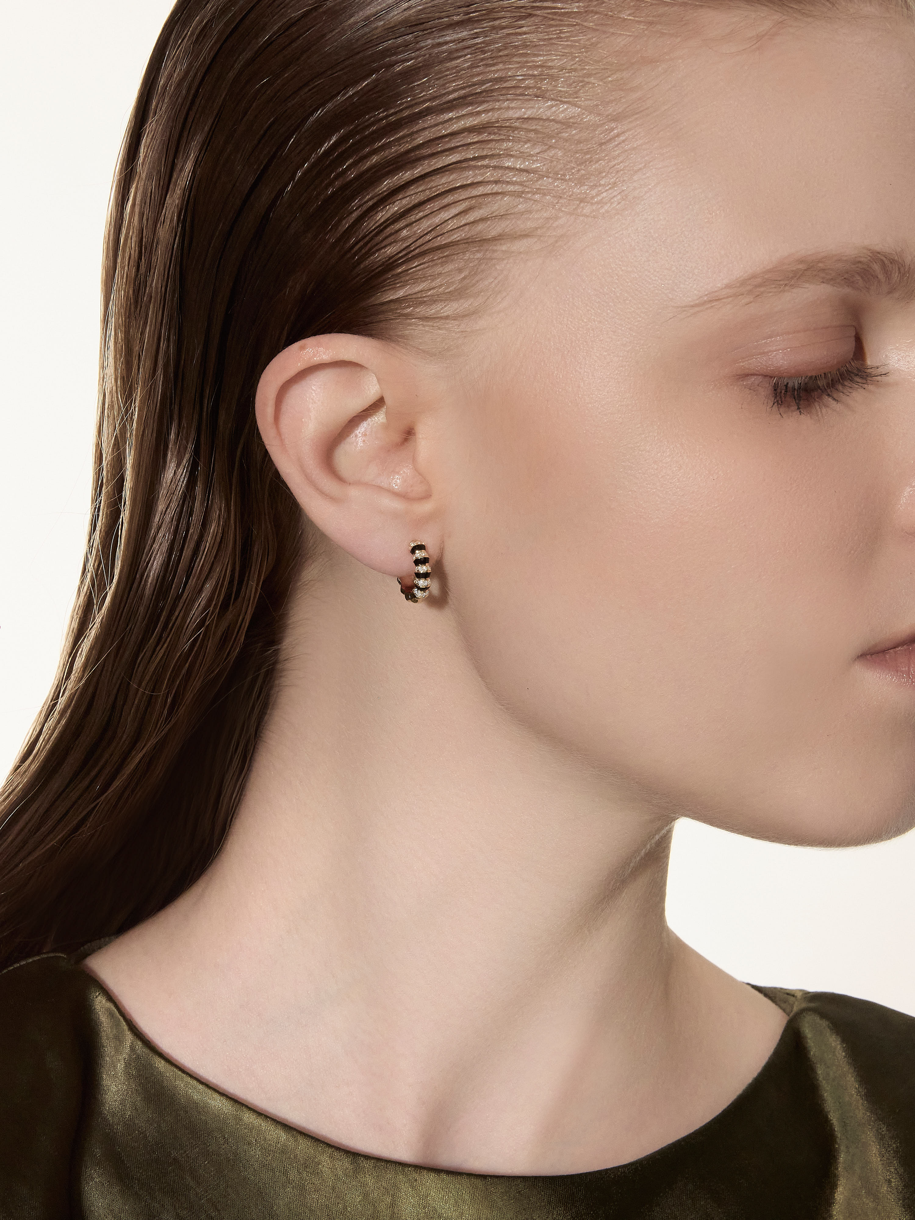 Borsh Minor Jet Black Hoop Earrings