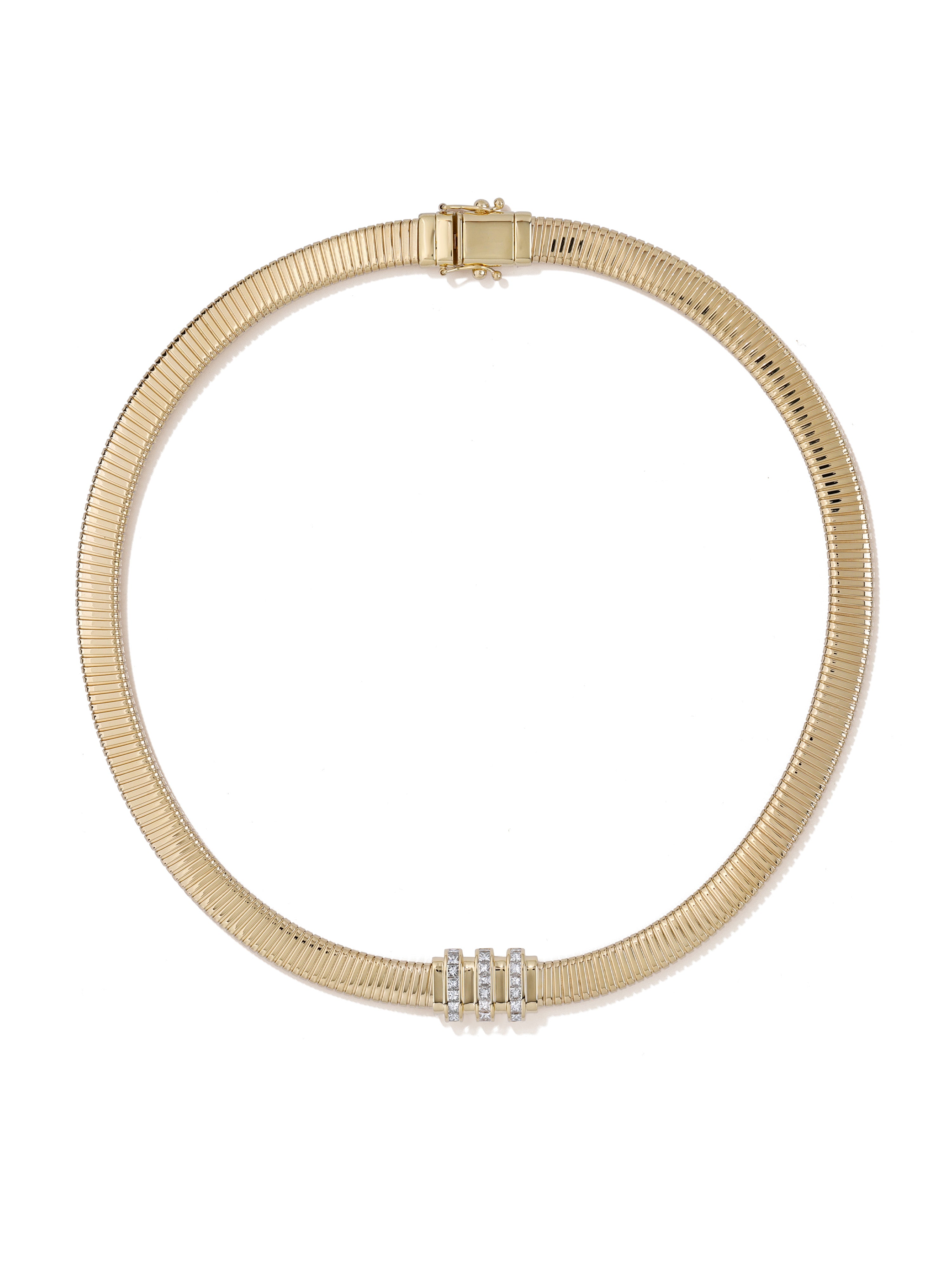 Raisina Cipher Diamond Tubogas Necklace