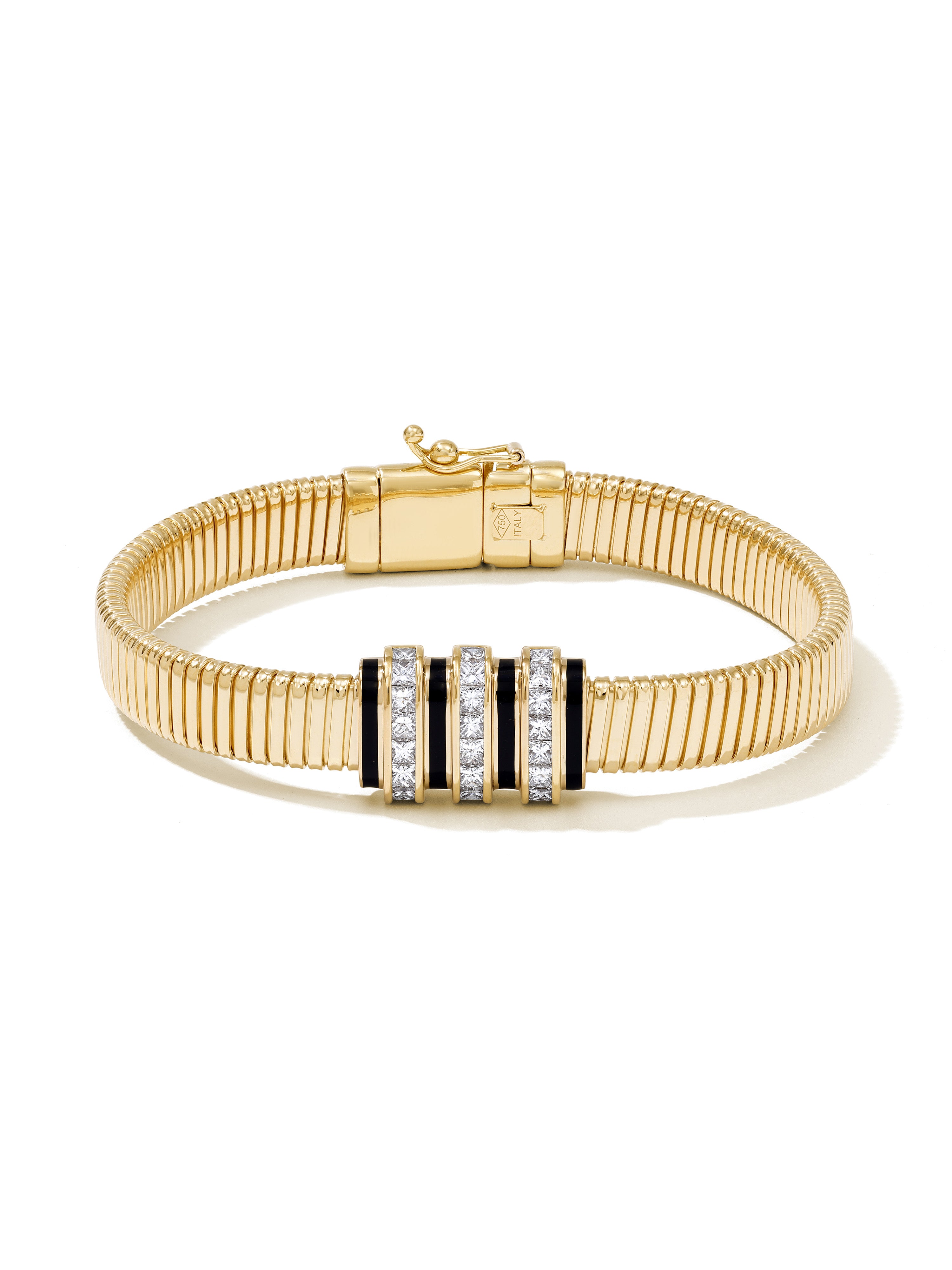 Raisina Cipher Jet Black Tubogas Bracelet