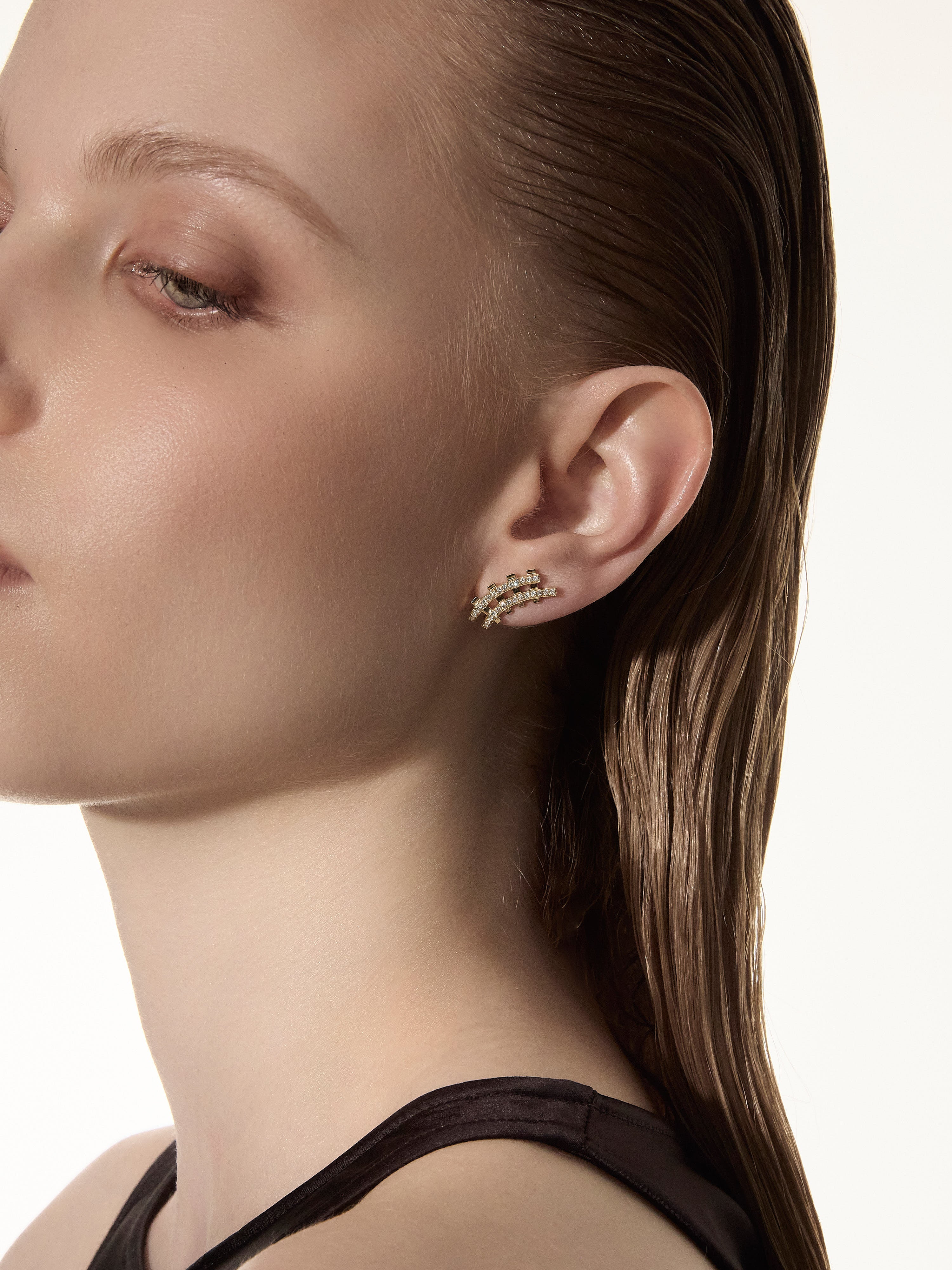 Railroad Pavé Minor Earrings