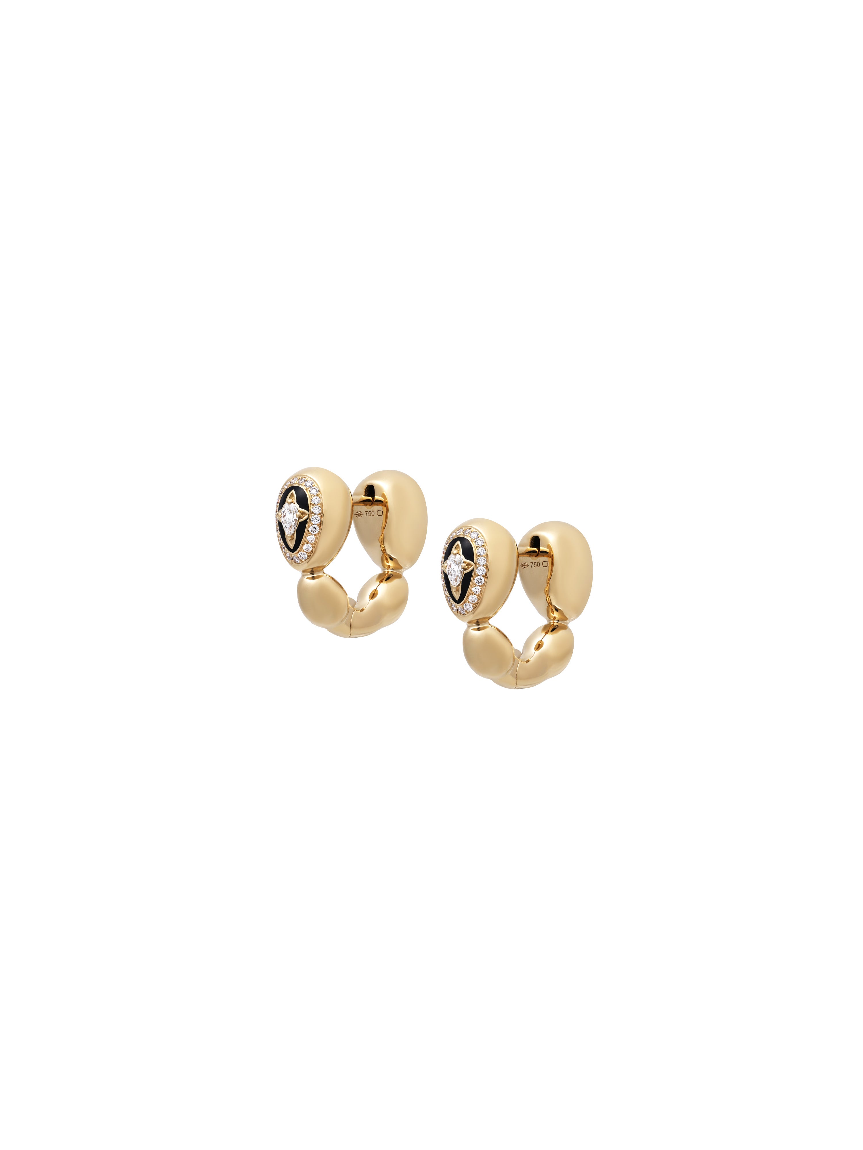 Cosmic Egg Jet Black Hoop Earrings