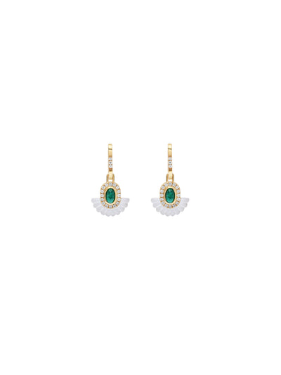Alara Snowdrop Pendant Drop Earrings