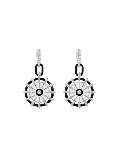 Borsh Discus Drop Diamond Earrings