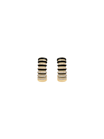 Borsh Jet Black Hoop Earrings