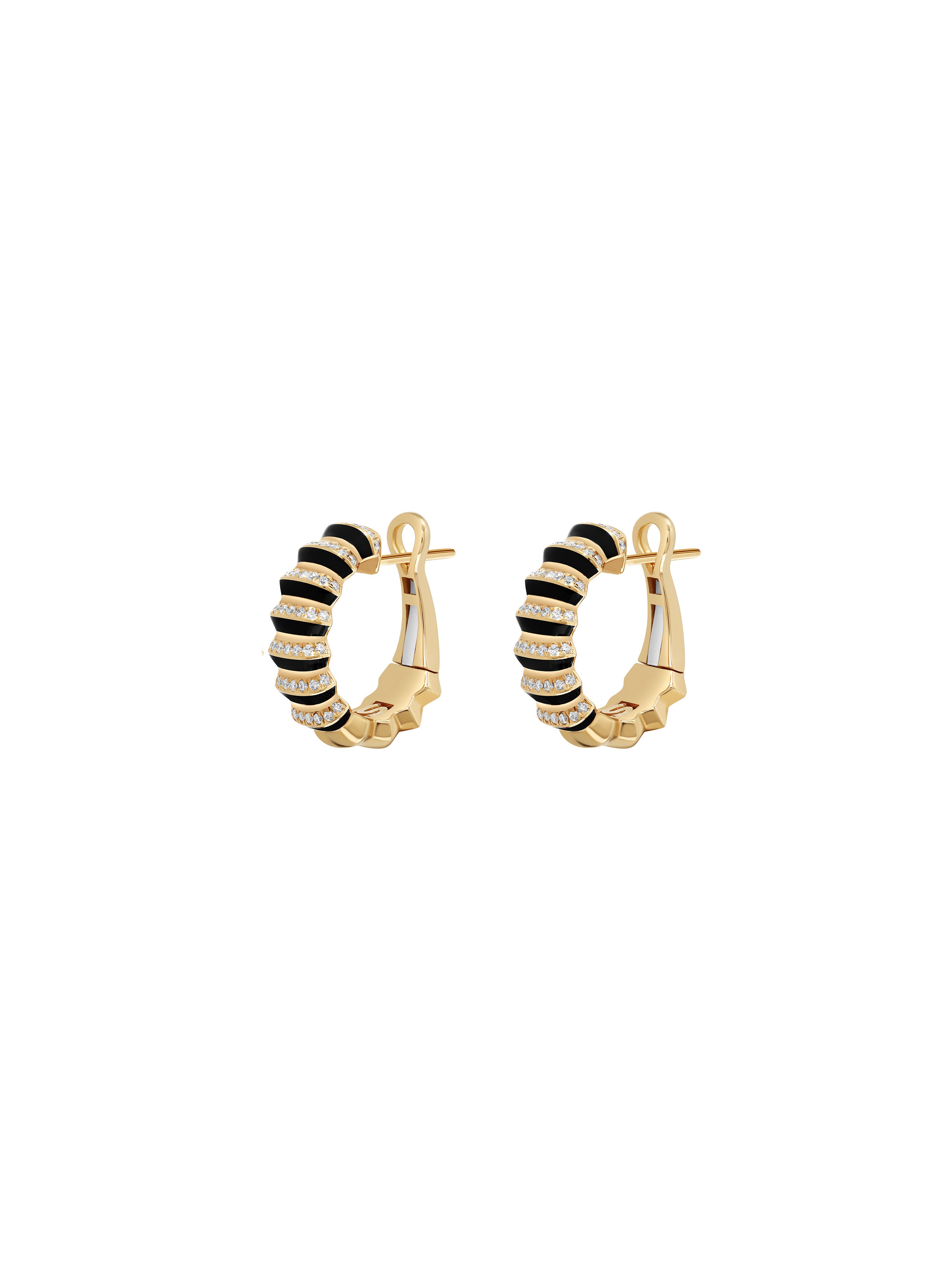 Borsh Jet Black Hoop Earrings