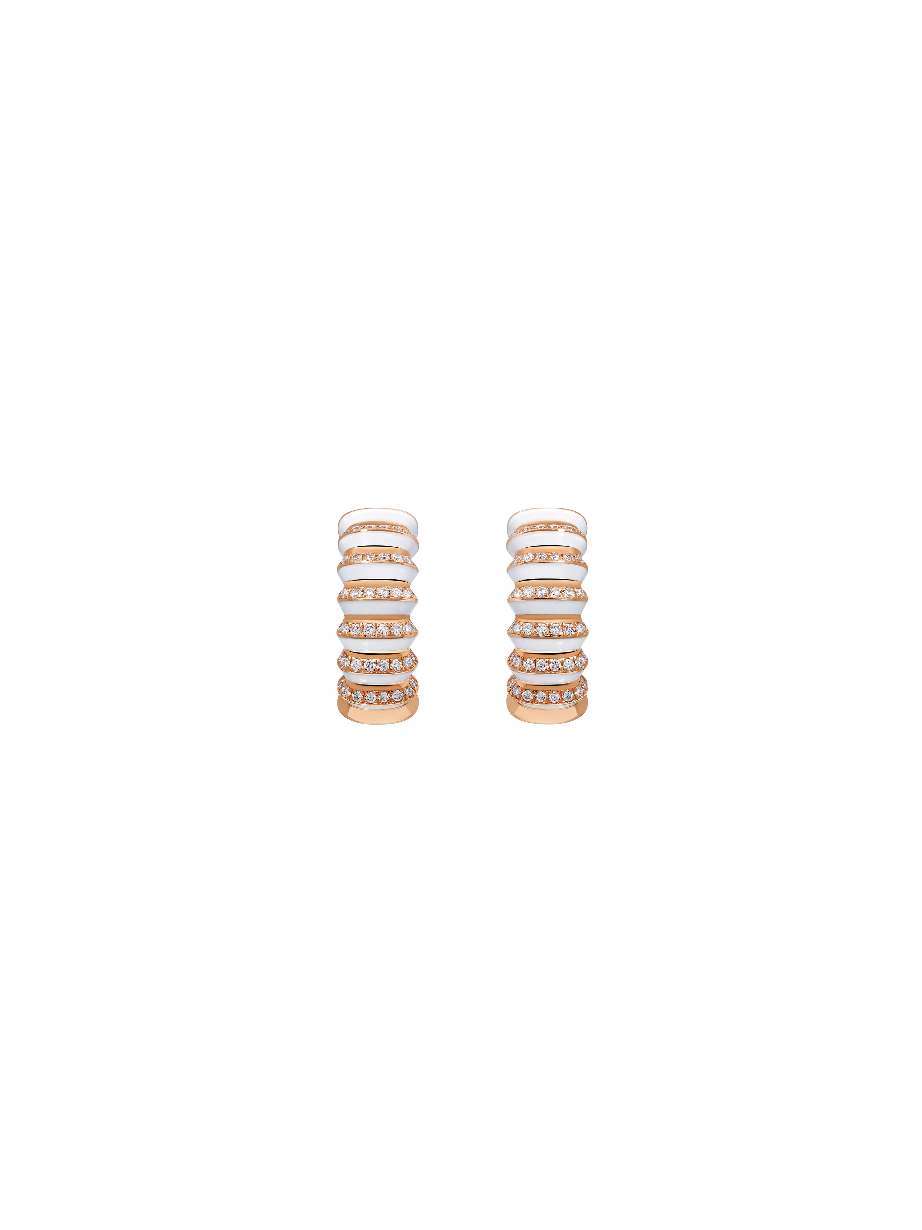 Borsh Bone White Hoop Earrings