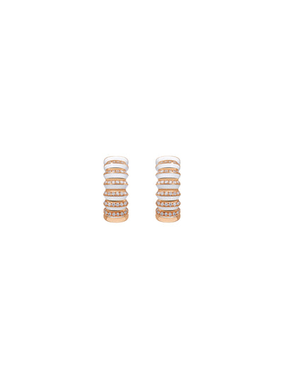 Borsh Bone White Hoop Earrings