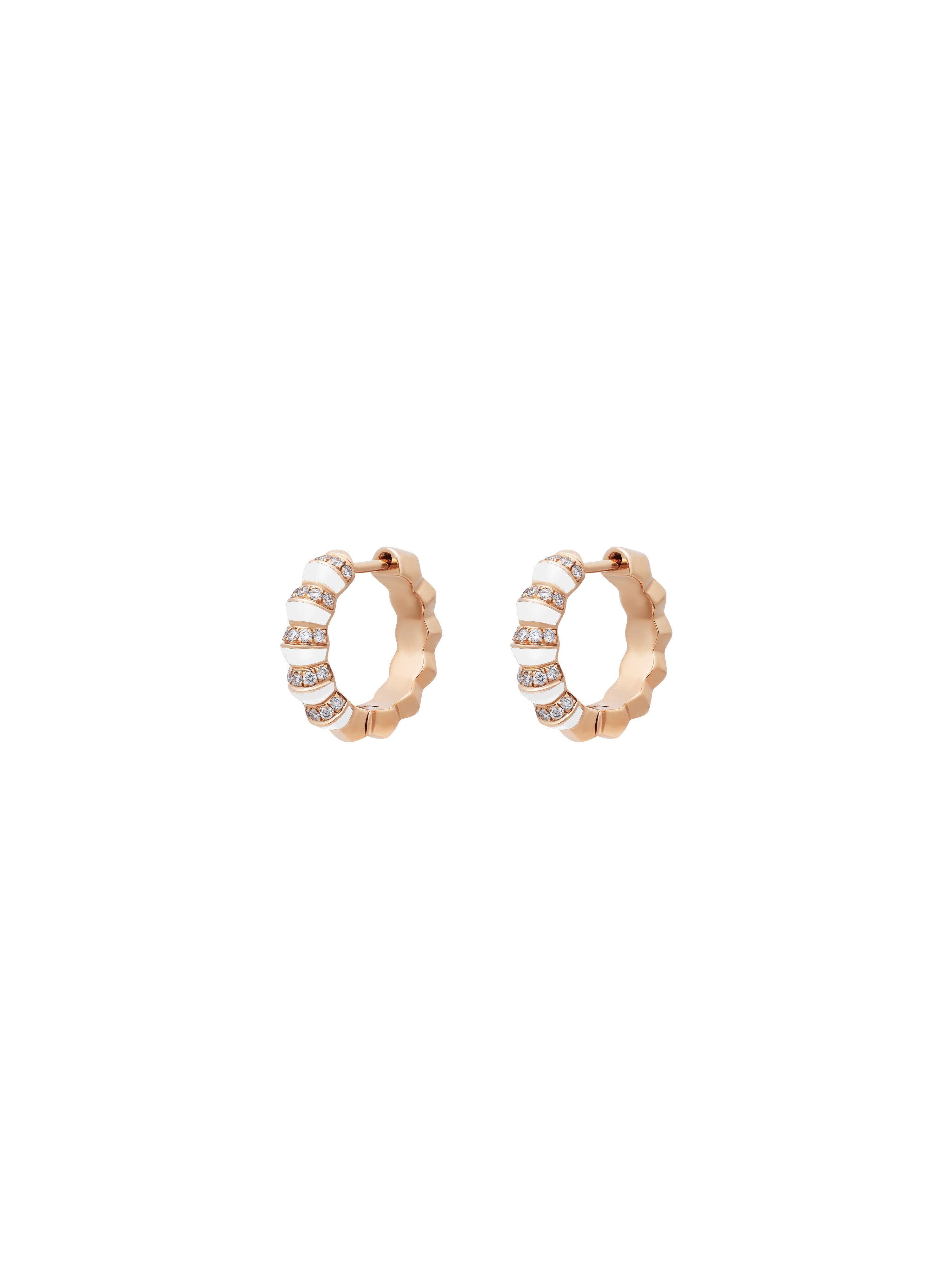 Borsh Minor Bone White Hoop Earrings
