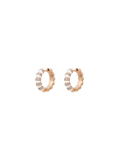 Borsh Minor Bone White Hoop Earrings