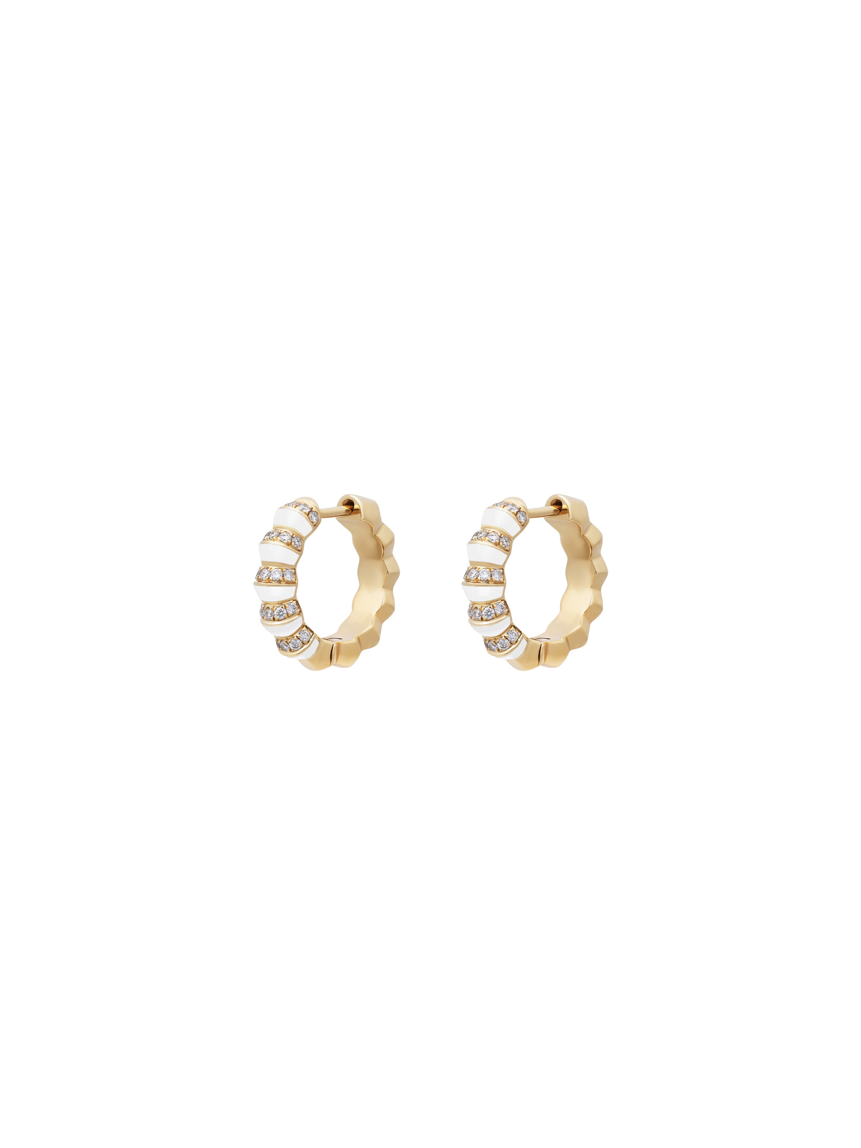 Borsh Minor Bone White Hoop Earrings