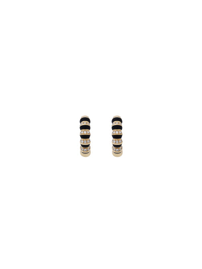 Borsh Minor Jet Black Hoop Earrings