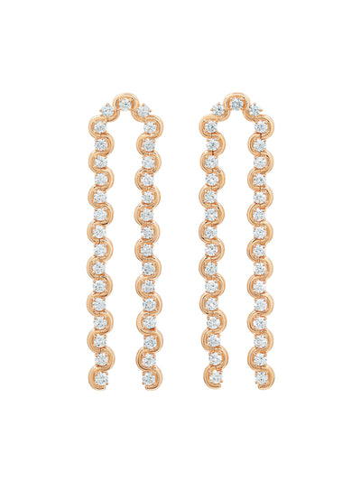 Edessa Diamond Arc Drop Earrings