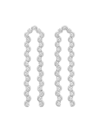 Edessa Diamond Arc Drop Earrings