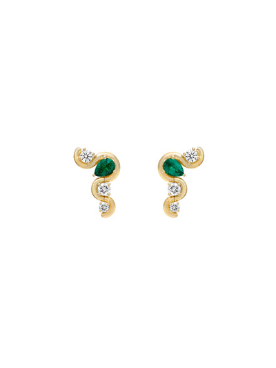 Edessa Droplet Emerald Earrings