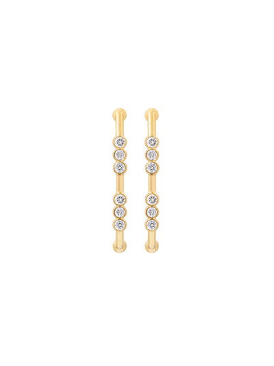 Markeli Major Hoop Diamond Earrings in 18K yellow gold with diamonds, State Property Arcane collection, alternate view