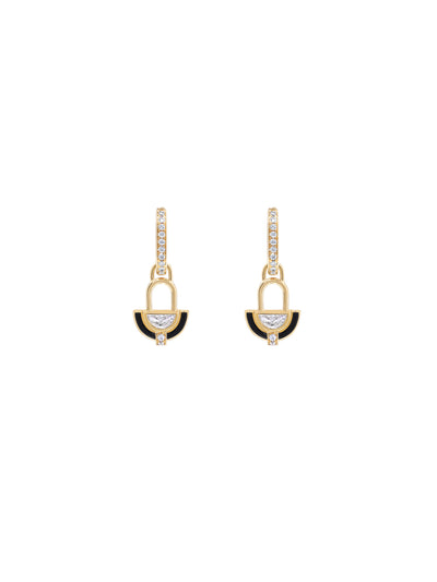Sophia Diamond Jet Black Pendant Drop Earrings