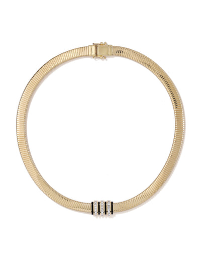 Raisina Cipher Jet Black Tubogas Necklace