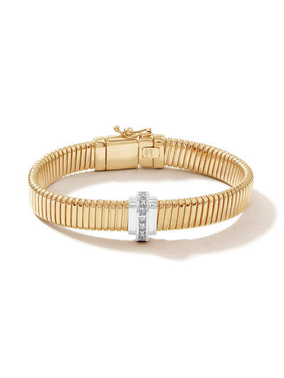 Raisina Diamond Platinum Gold Tubogas Bracelet