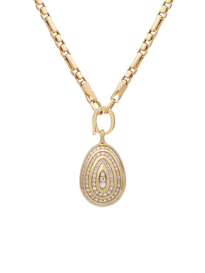 Cosmic Egg Diamond Orbit Locket Pendant