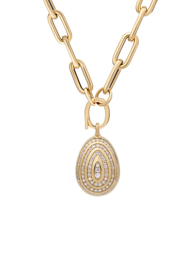 Cosmic Egg Diamond Orbit Locket Pendant