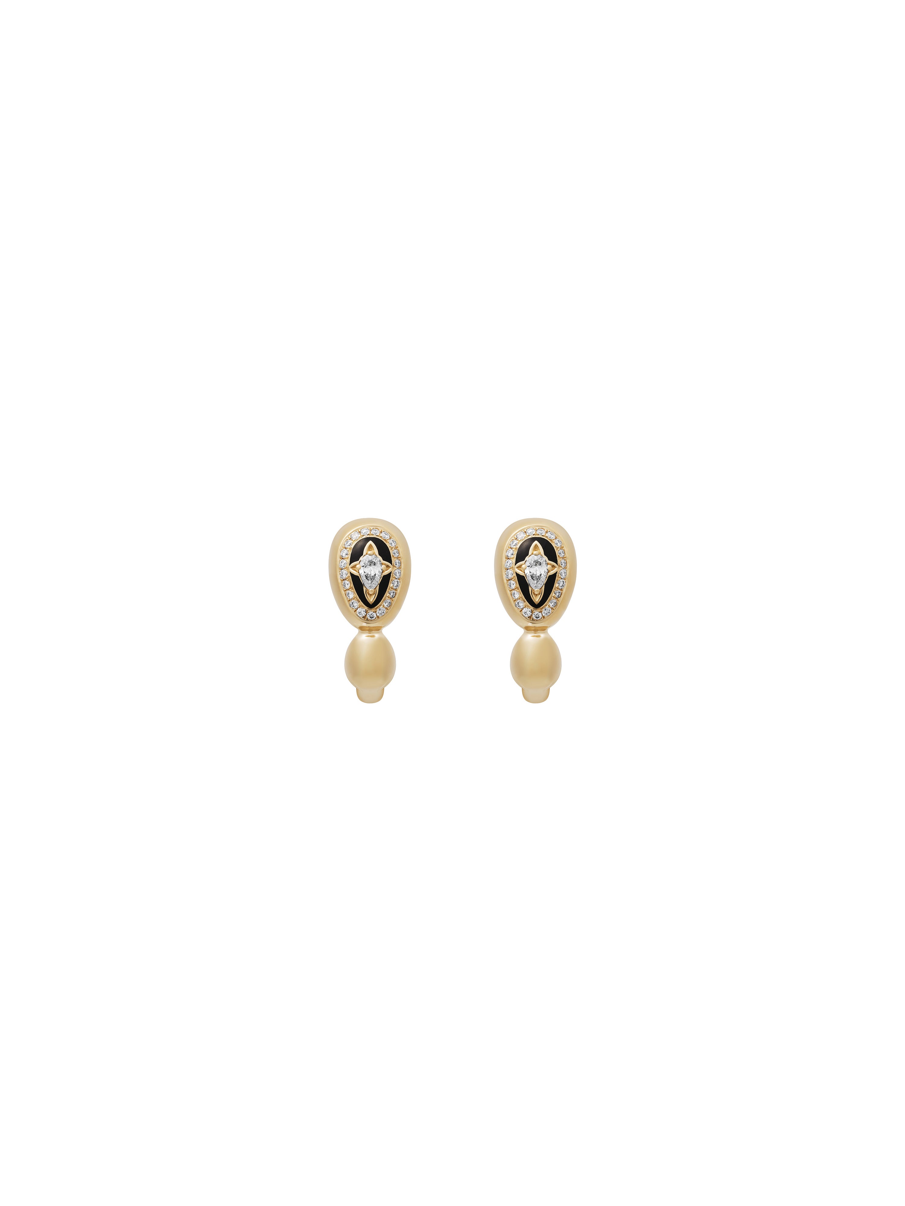 Cosmic Egg Jet Black Hoop Earrings