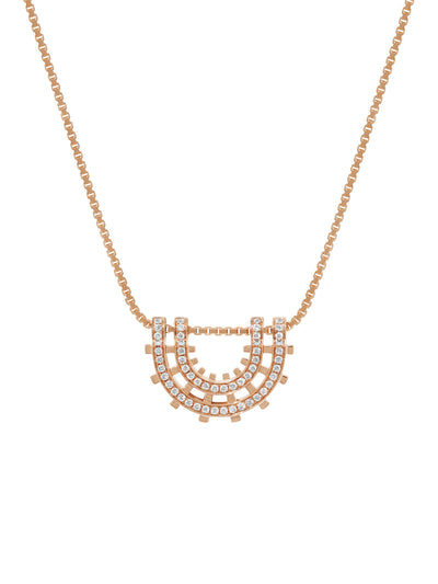 Railroad Pavè Arc Pendant