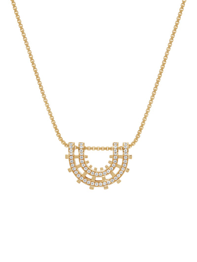 Railroad Pavè Arc Pendant