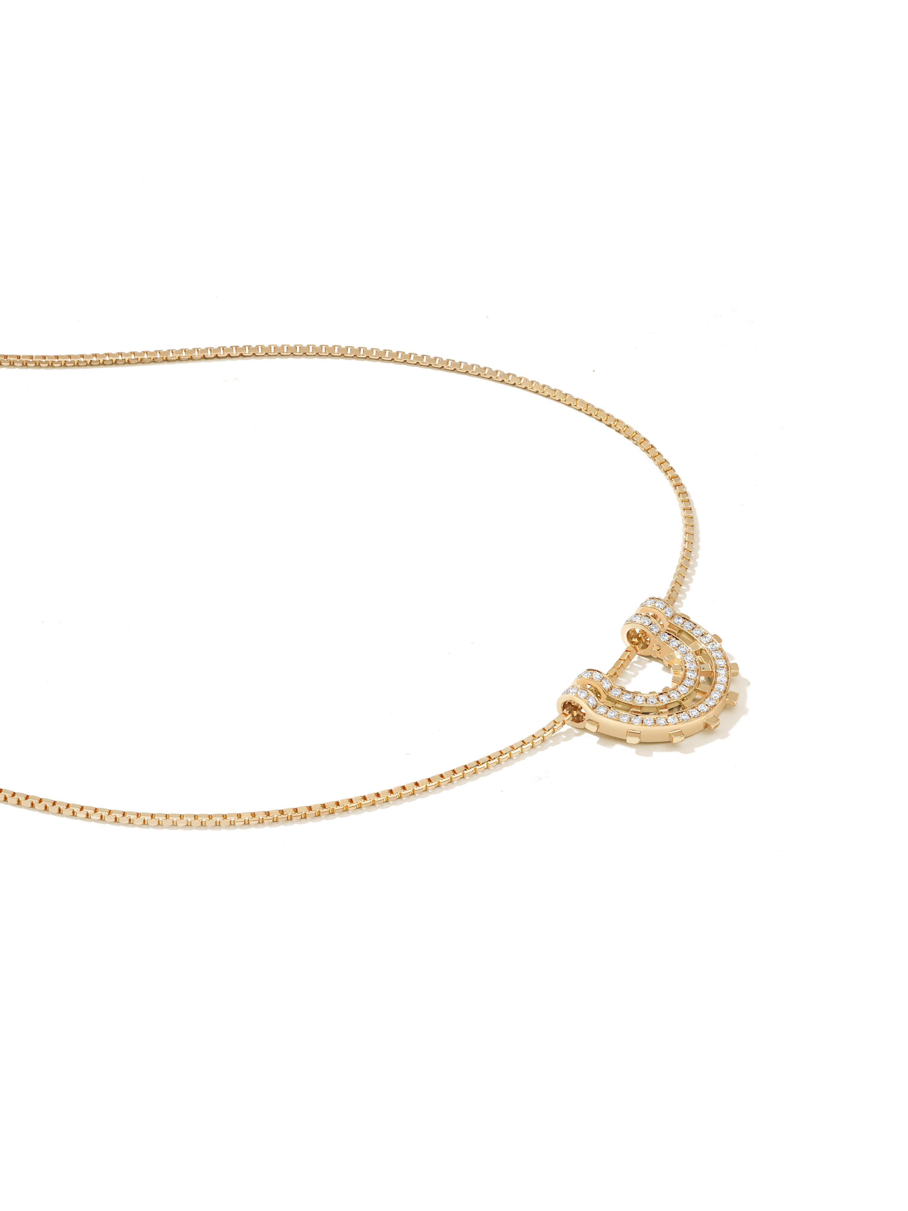 Railroad Pavè Arc Pendant