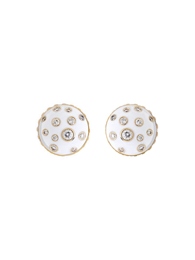 Toadstool Bone White Earrings
