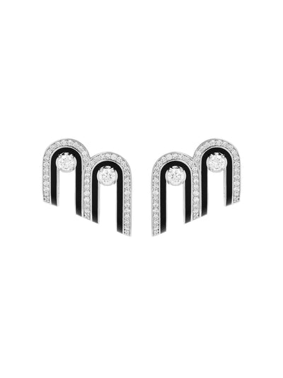 Dias Minor Twin Jet Black Earrings