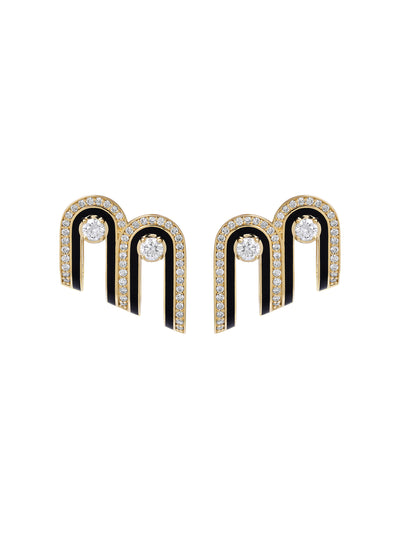 Dias Minor Twin Jet Black Earrings