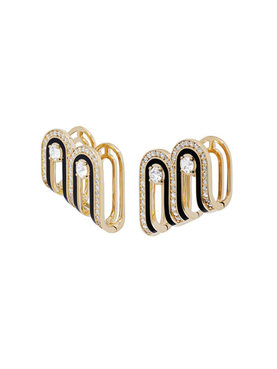 Dias Minor Twin Jet Black Earrings