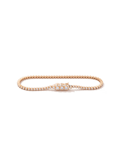 Lorenz Triplet Bone White Diamond Tennis Bracelet