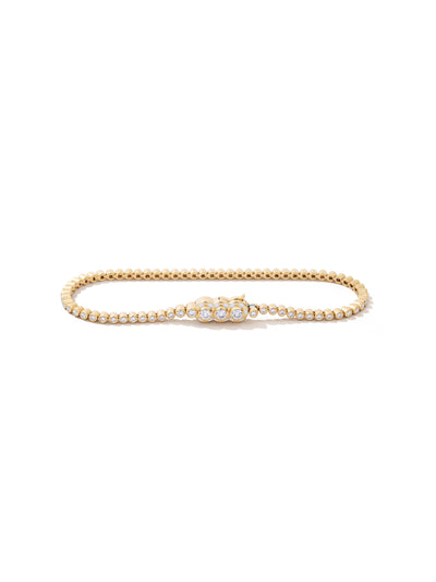Lorenz Triplet Bone White Diamond Tennis Bracelet