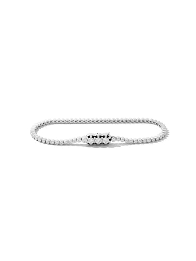 Lorenz Triplet Jet Black Diamond Tennis Bracelet in 18K white gold with diamonds and jet black enamel, State Property Voyager collection