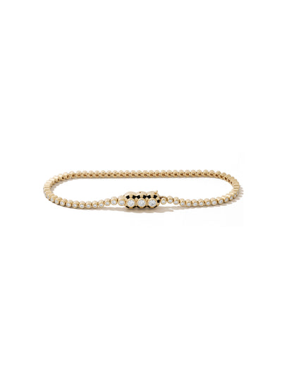Lorenz Triplet Jet Black Diamond Tennis Bracelet in 18K yellow gold with diamonds and jet black enamel, State Property Voyager collection
