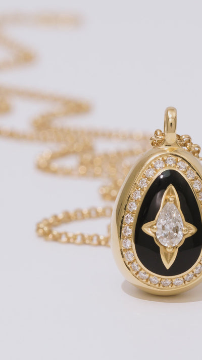 Cosmic Egg Minor Jet Black Pendant