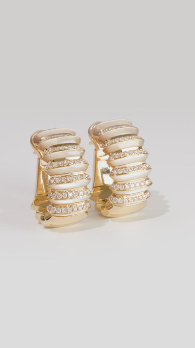 Borsh Mother of Pearl Hoop Earrings
