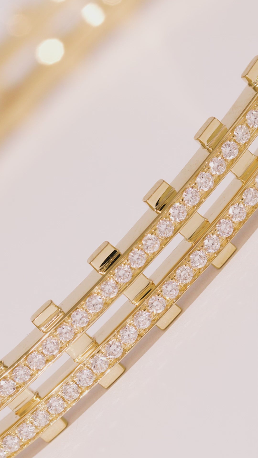 Load video: Railroad Pavé Bangle