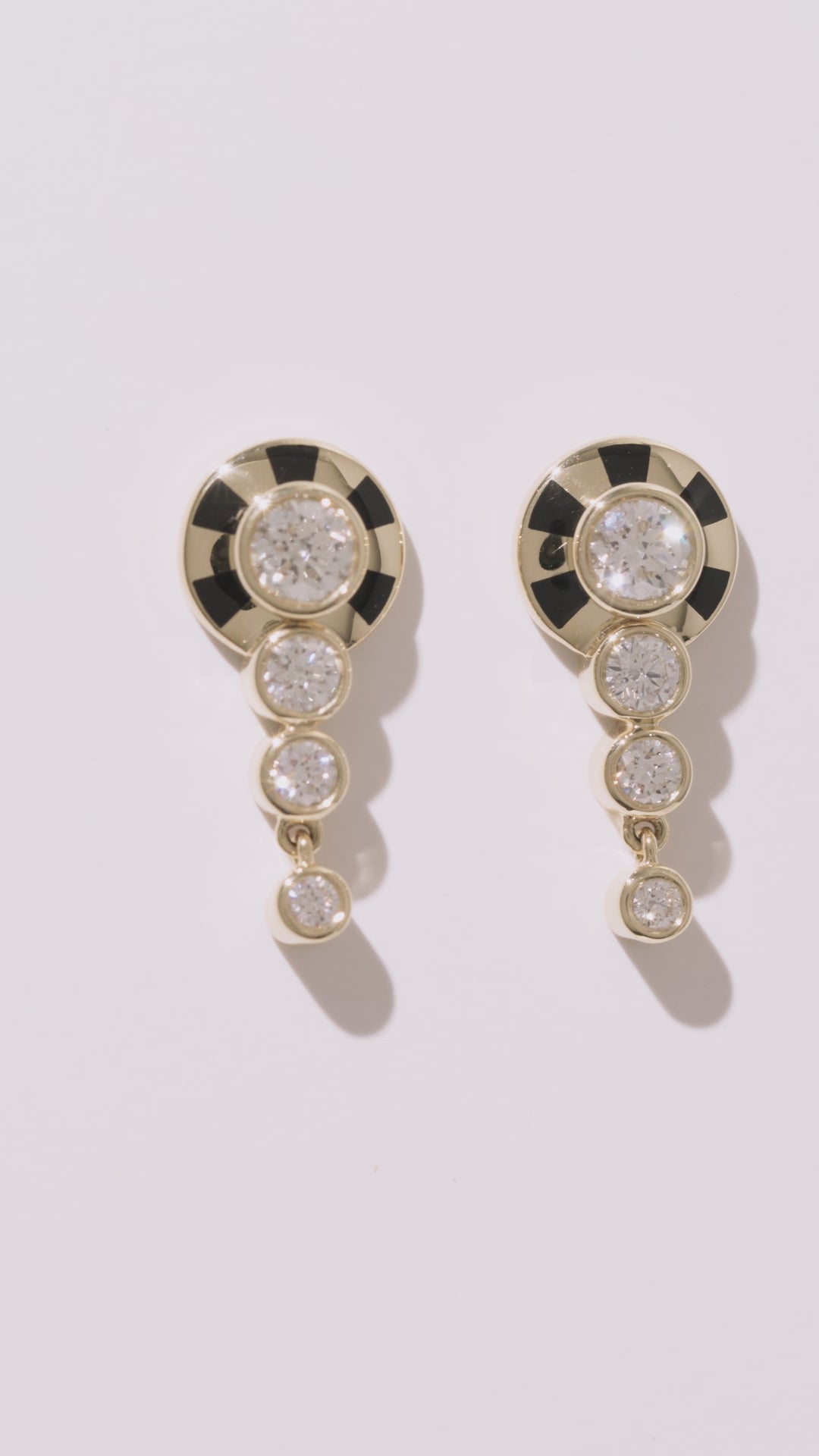 Load video: Lorenz Jet Black Fringe Earrings
