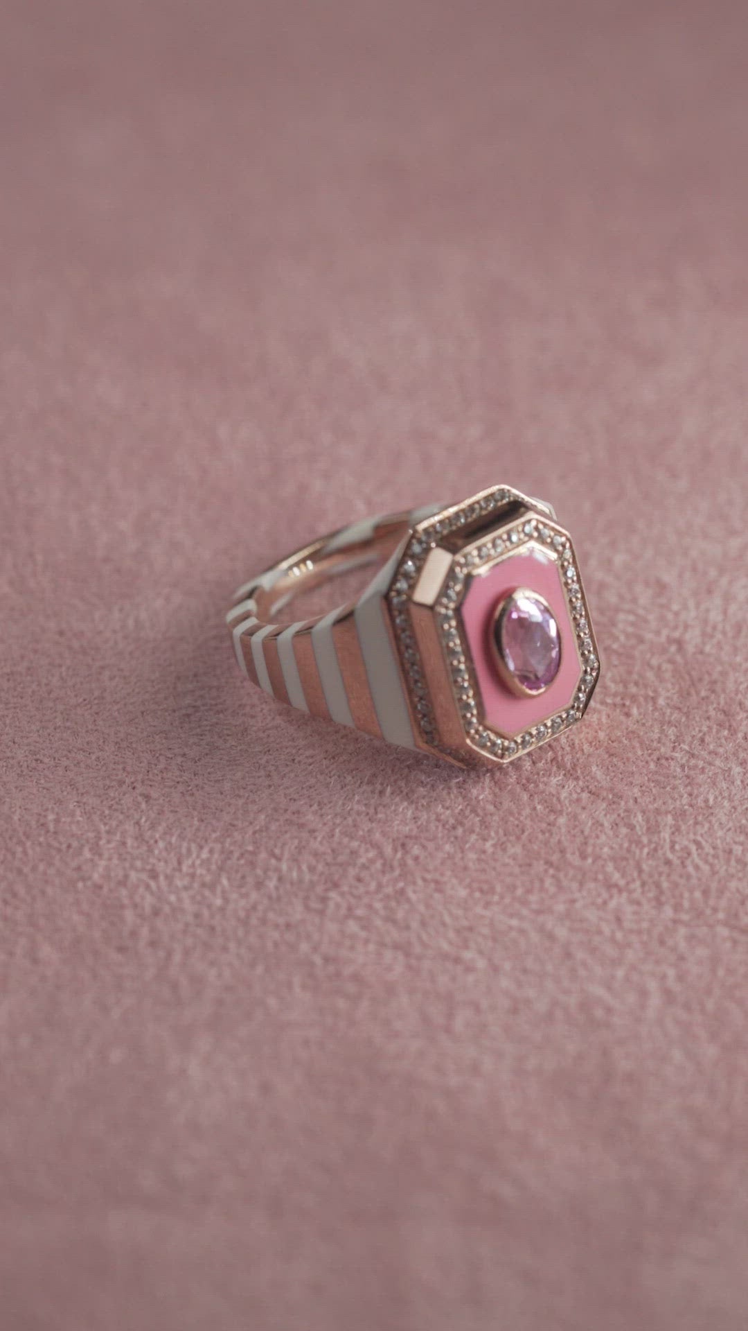 Load video: Tsang Bone White Signet Ring