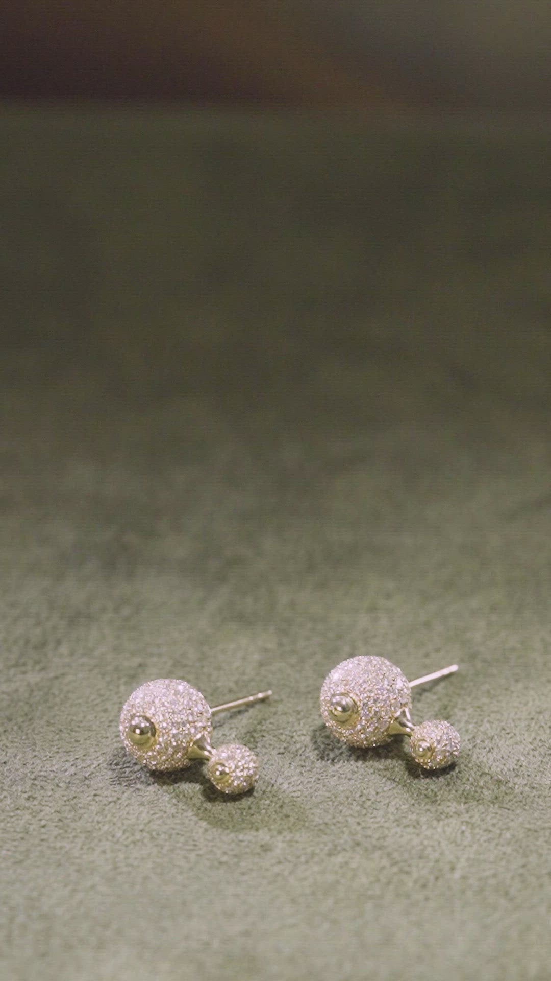 Load video: Nemara Pavé Earrings