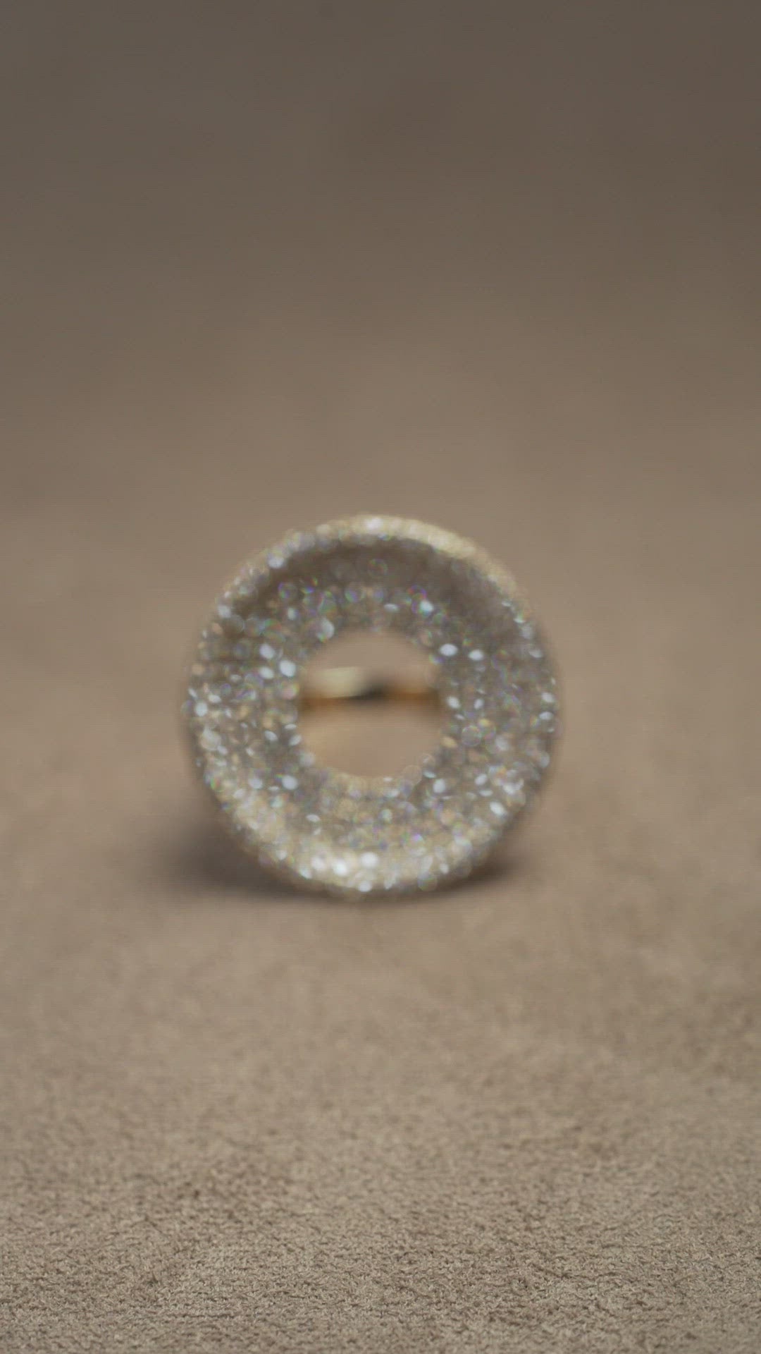 Load video: Drew Pavé Drape Ring