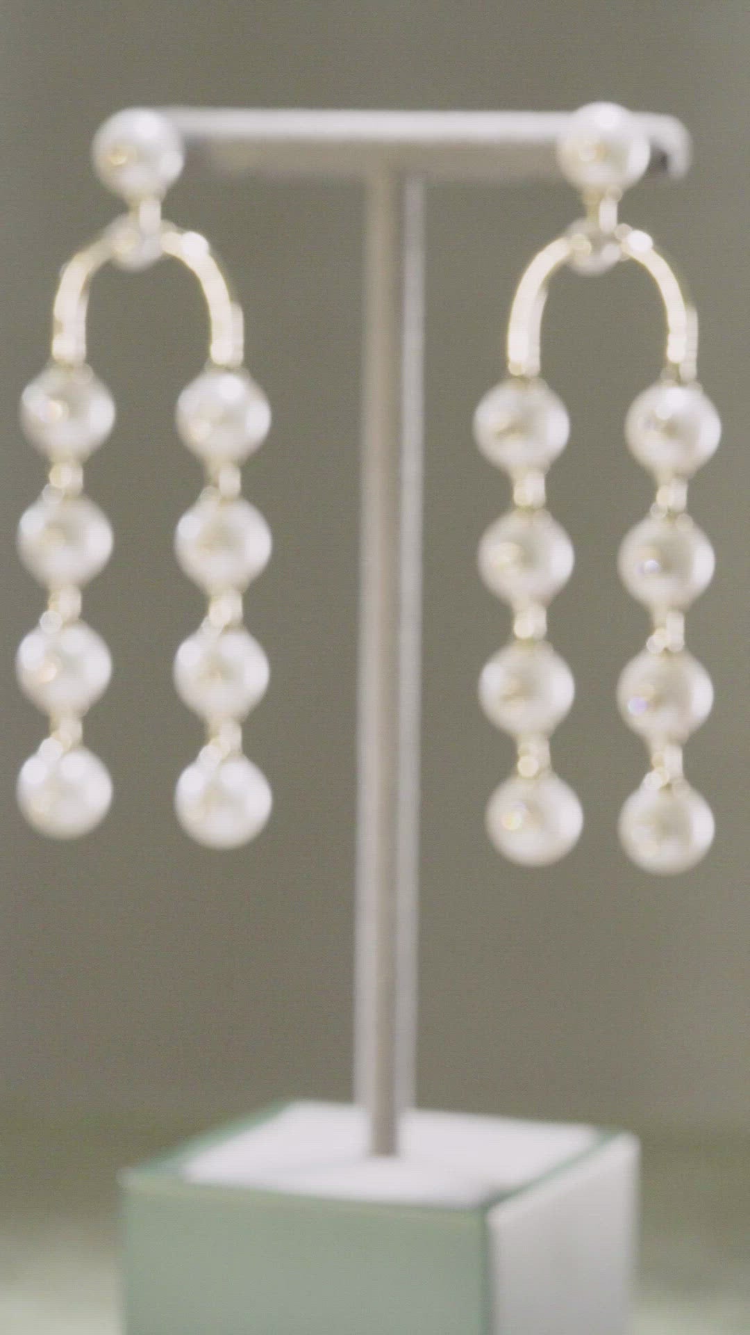 Load video: Nemara Grand Pearl Drop Earrings