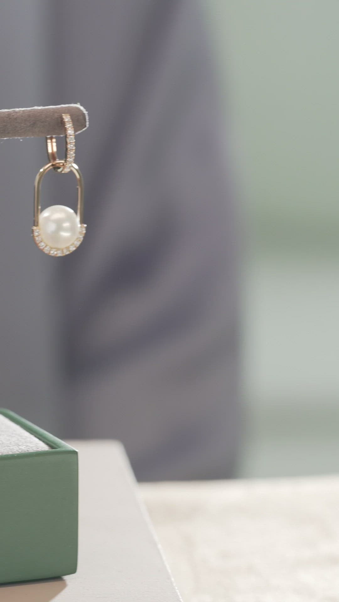 Load video: Rhyme Pearl Pendant Drop Earrings