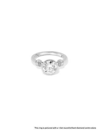 Picot Epaulette Diamond Ring