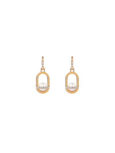 Allegory Pavé Pearl Pendant Drop Earrings