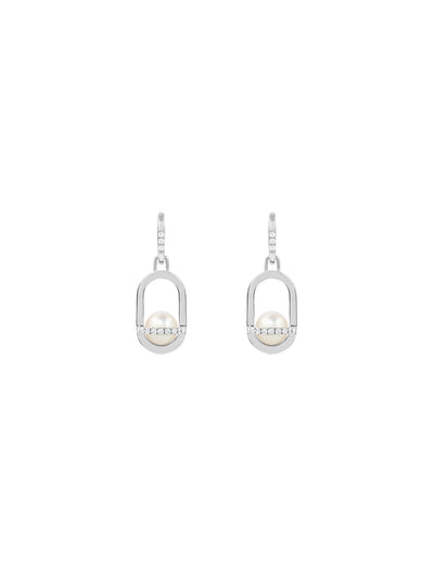 Allegory Pavé Pearl Pendant Drop Earrings