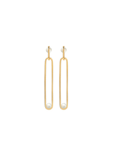 Inversion Pearl Drop Earrings