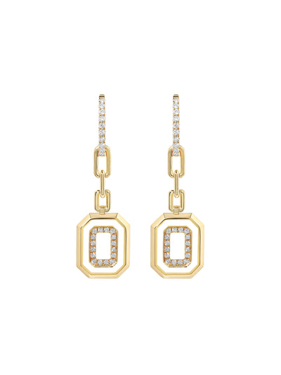 Azar Bone White Pendant Drop Earrings